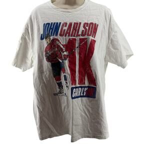 John Carlson 1,000th Game Caps T-Shirt short Sleeve Crewneck Unsex Xlarge